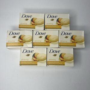 Lot of 7 Dove GLOWING Mango Butter & Almond Butter Bar Soap - 3.75 oz Bar